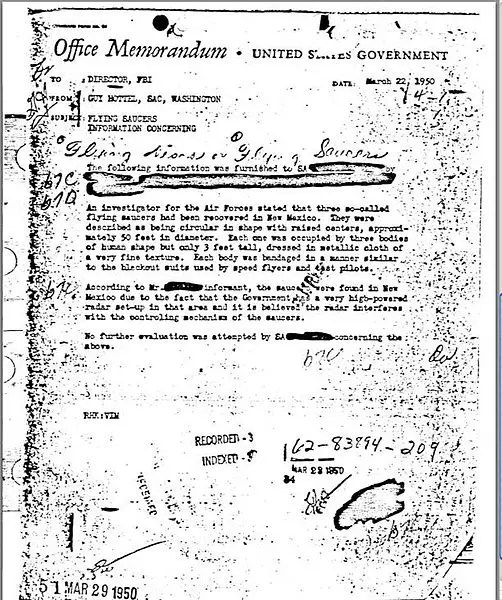 Flying Saucers Memorandum
