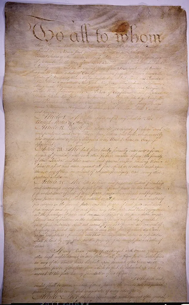 Articles of Confederation as the first American government