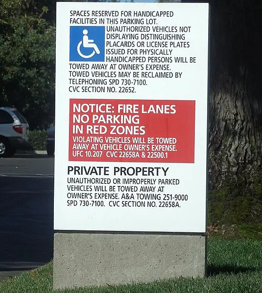 Parking Regulations Sign